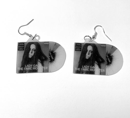 Lady Gaga The Fame Monster Vinyl Album Handmade Earrings!