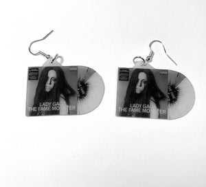 Lady Gaga The Fame Monster Vinyl Album Handmade Earrings!