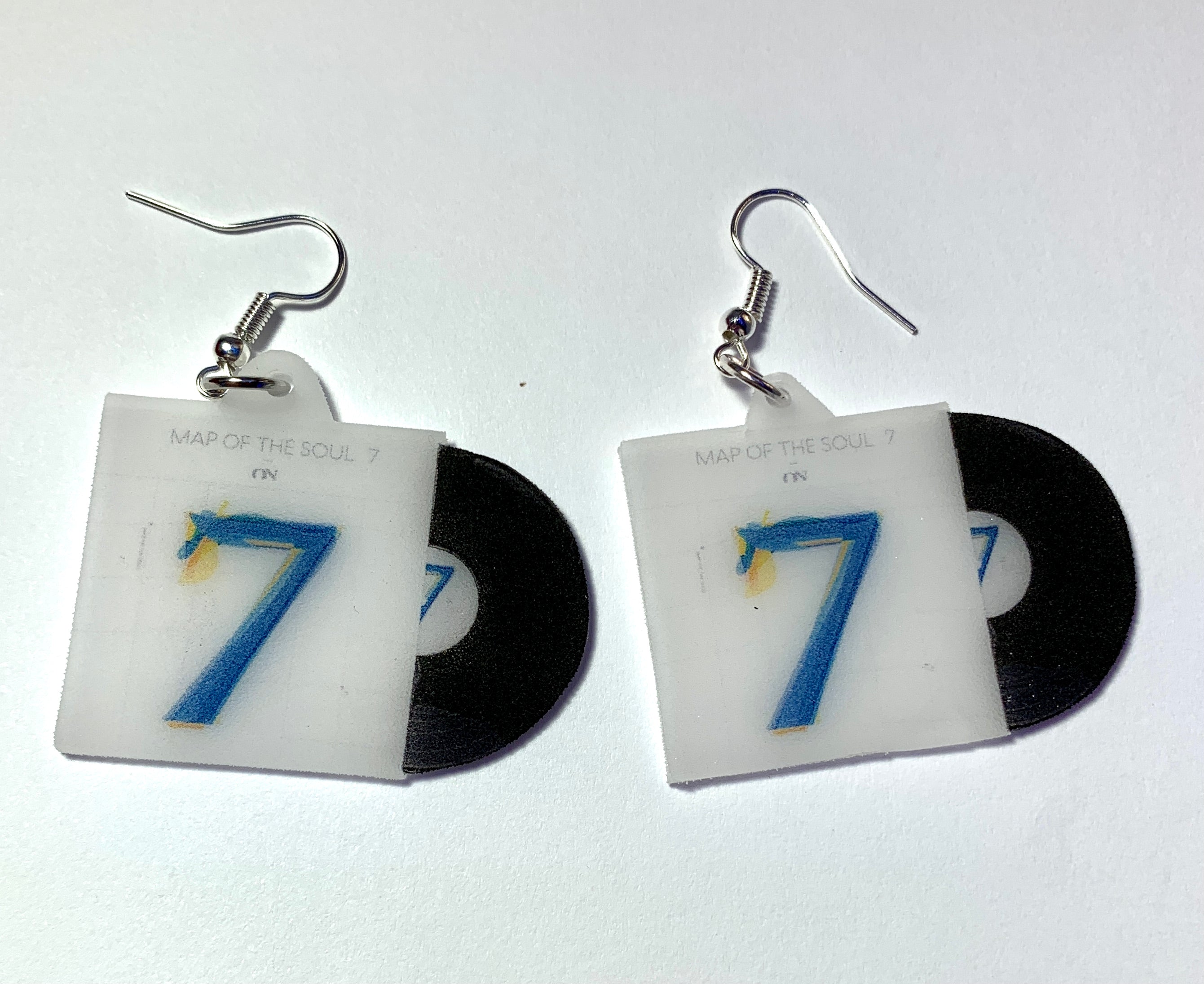 BTS Map of the Soul: 7 Vinyl Album Handmade Earrings!
