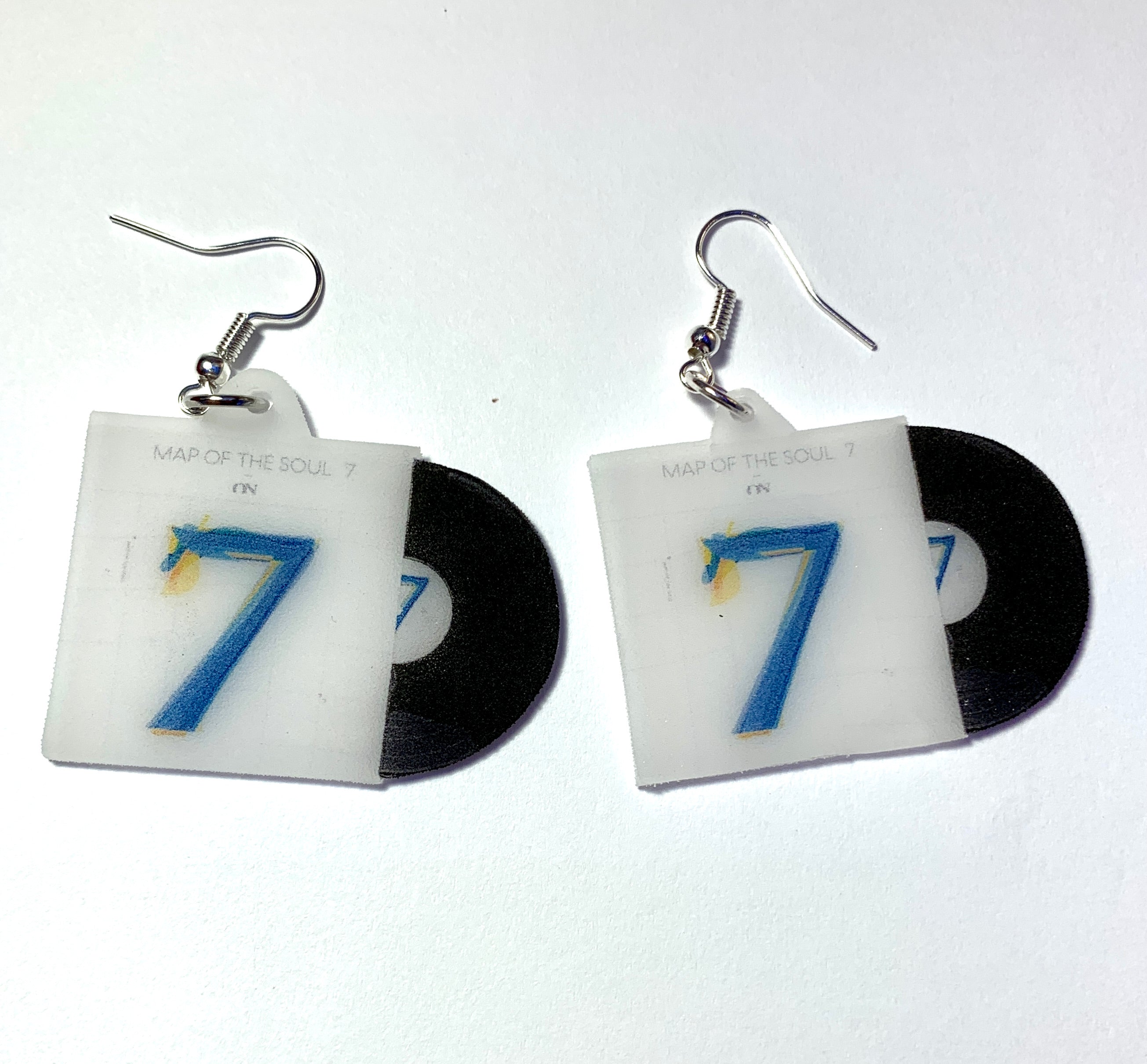 BTS Map of the Soul: 7 Vinyl Album Handmade Earrings!