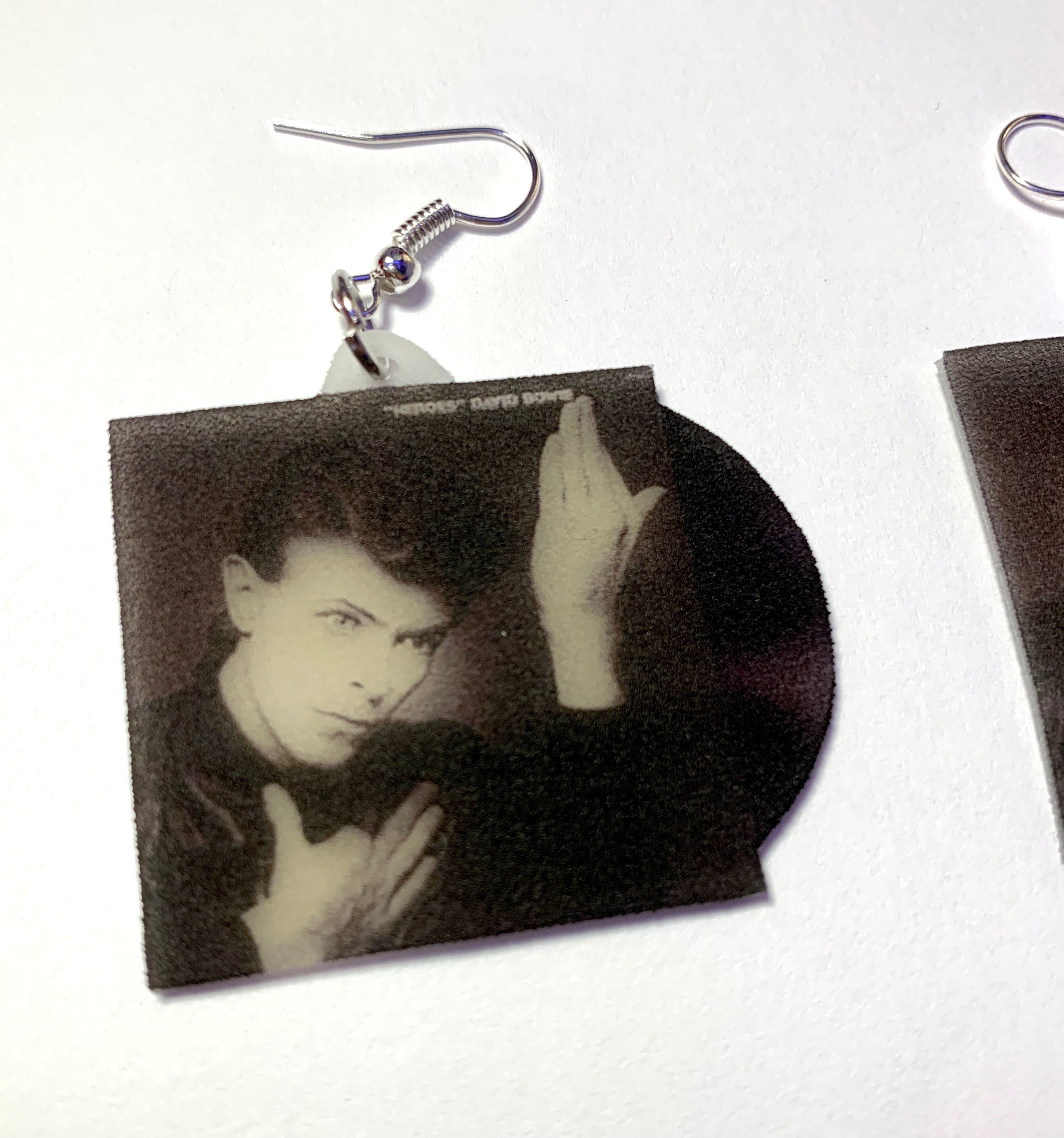 David Bowie Heroes Vinyl Album Handmade Earrings!