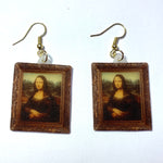 Mona Lisa Framed Detailed Handmade Earrings!
