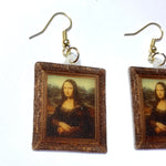 Mona Lisa Framed Detailed Handmade Earrings!