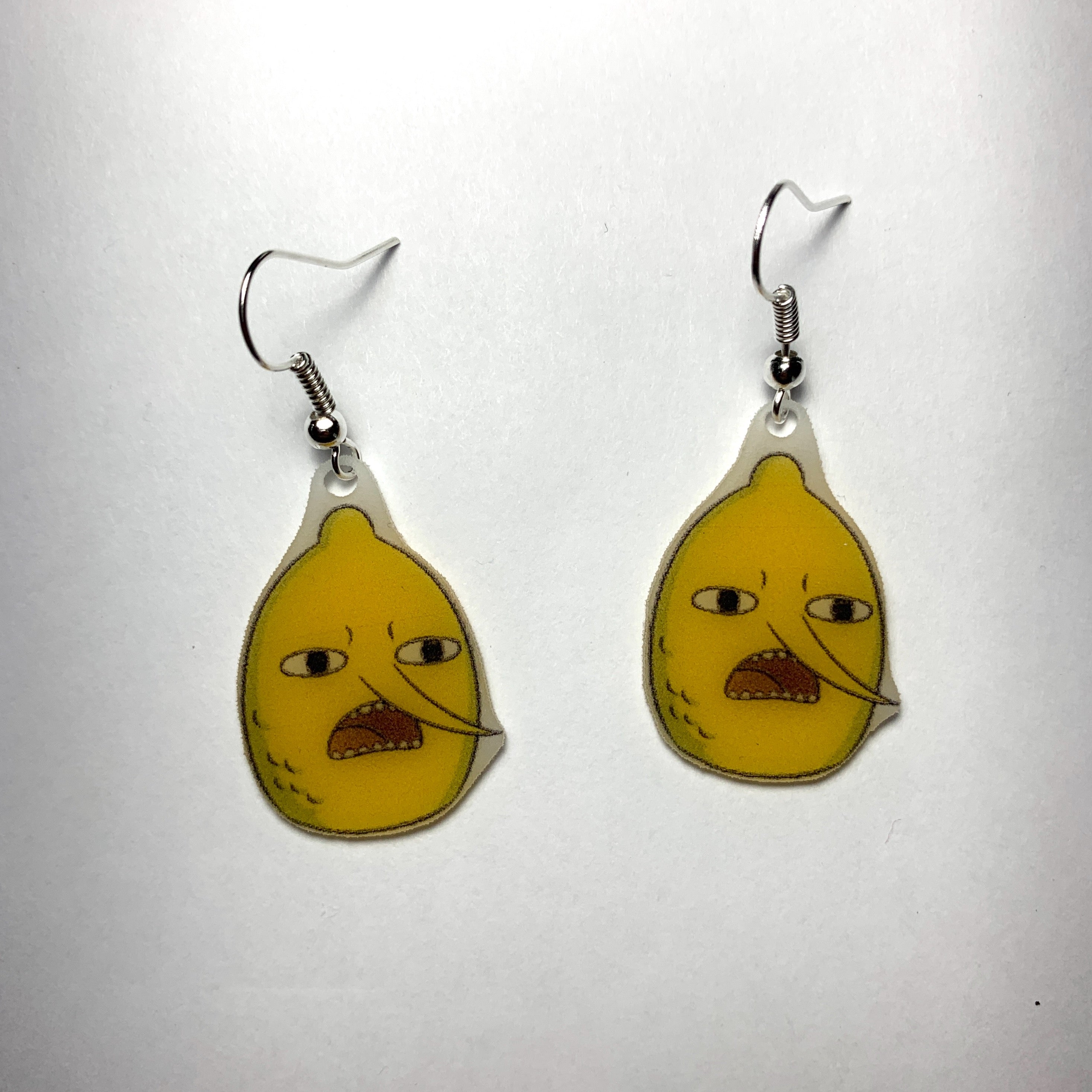 Lemongrab Adventure Time Character Handmade Earrings!