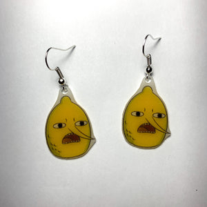 Lemongrab Adventure Time Character Handmade Earrings!