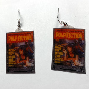 Pulp FIction Movie Poster Handmade Earrings!
