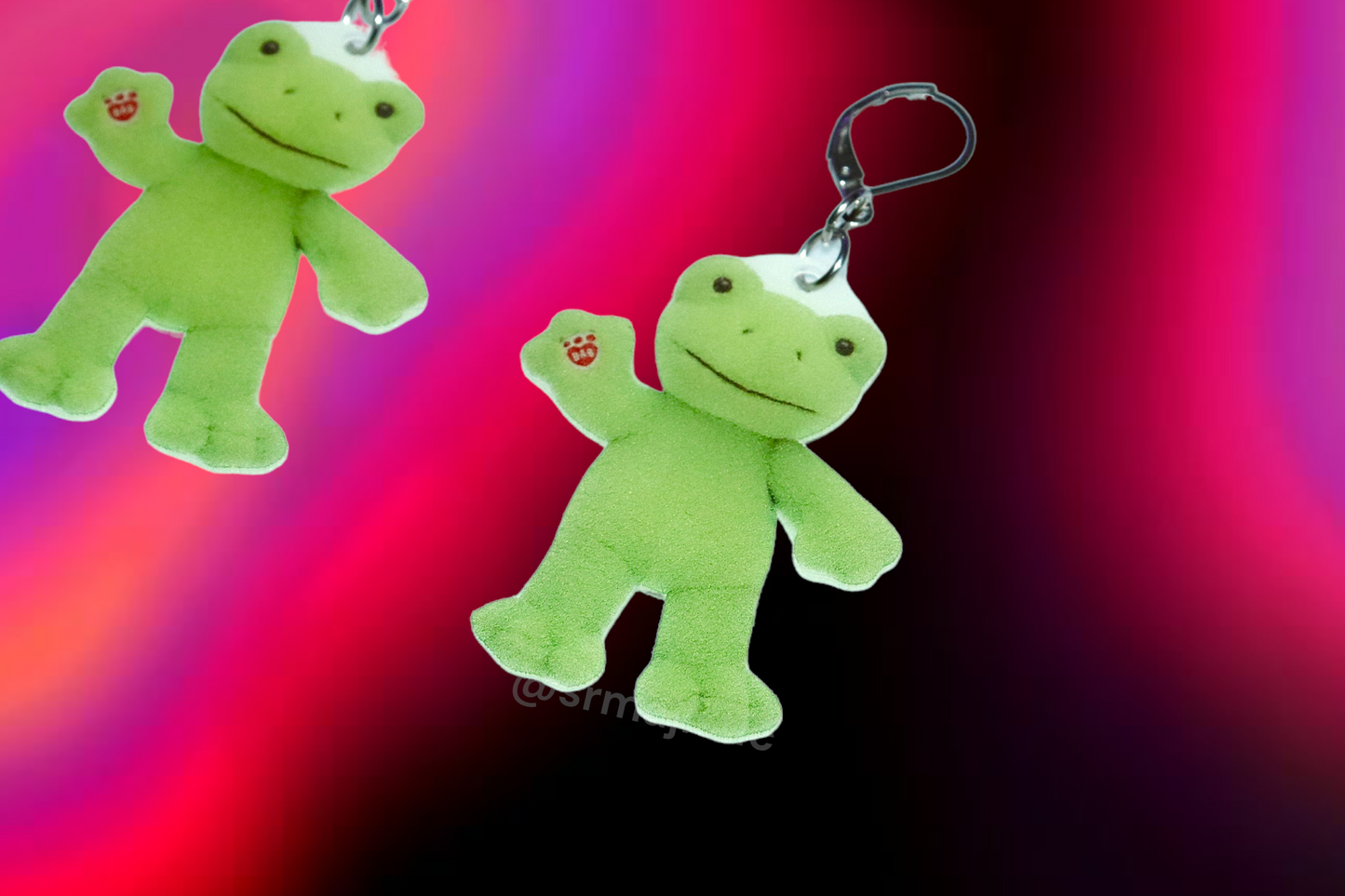 (READY TO SHIP) Build a Bear Frog Cute Handmade Earrings!