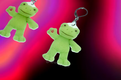 (READY TO SHIP) Build a Bear Frog Cute Handmade Earrings!