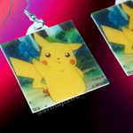 Pikachu with Peace Sign Cute Pokémon Character Handmade Earrings!