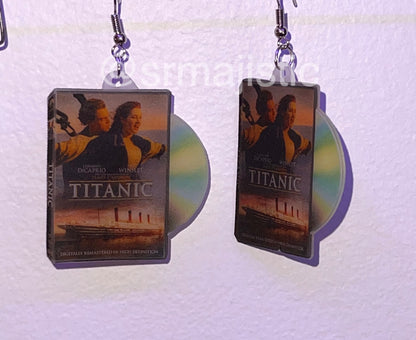 Titanic (1997) DVD 2D detailed Handmade Earrings!