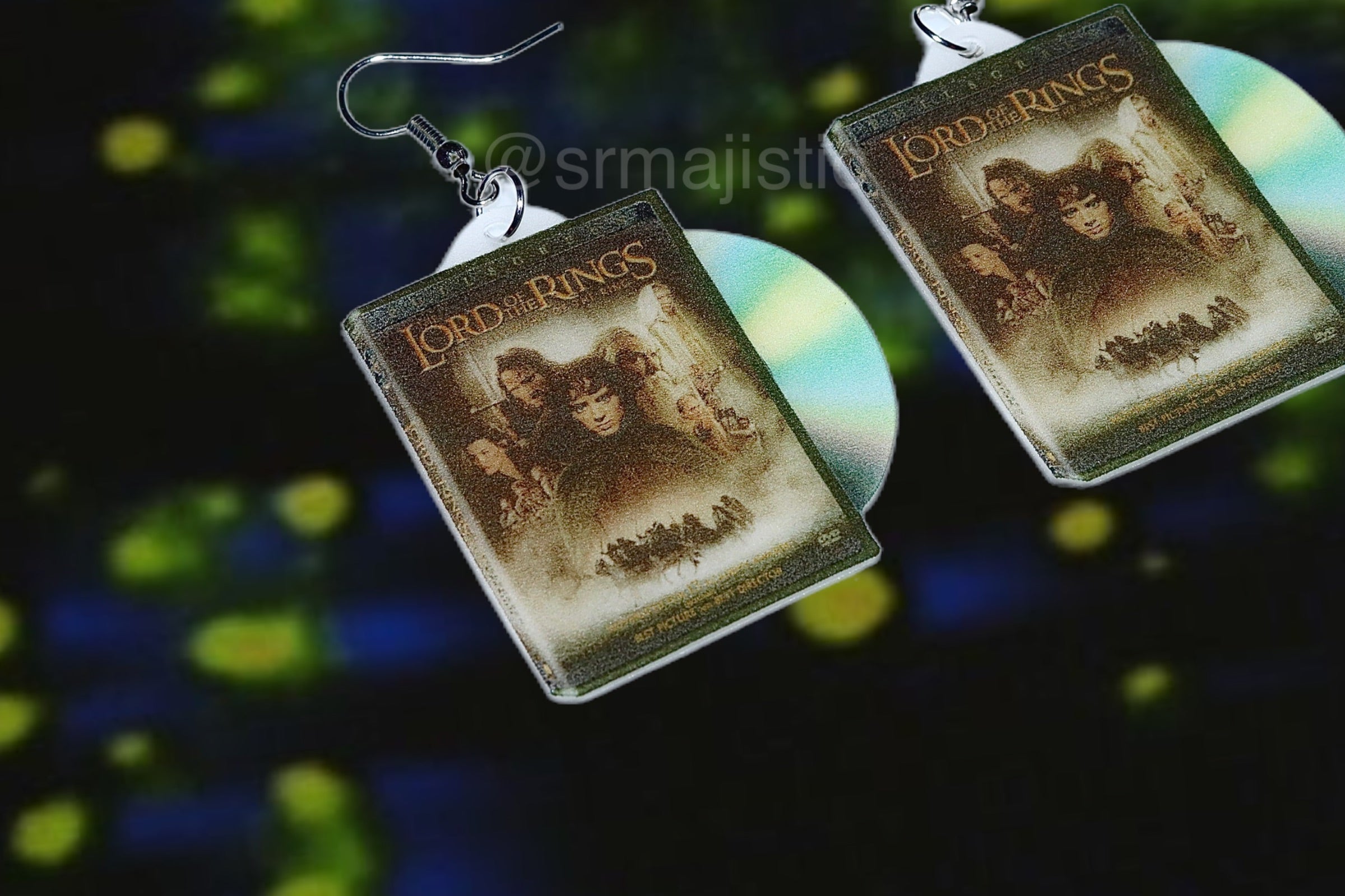 Lord of the Rings the Fellowship of the Rings (2001) DVD 2D detailed Handmade Earrings!