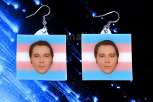 Paul Dano Says Gay Rights Pride Flag Handmade Earrings!