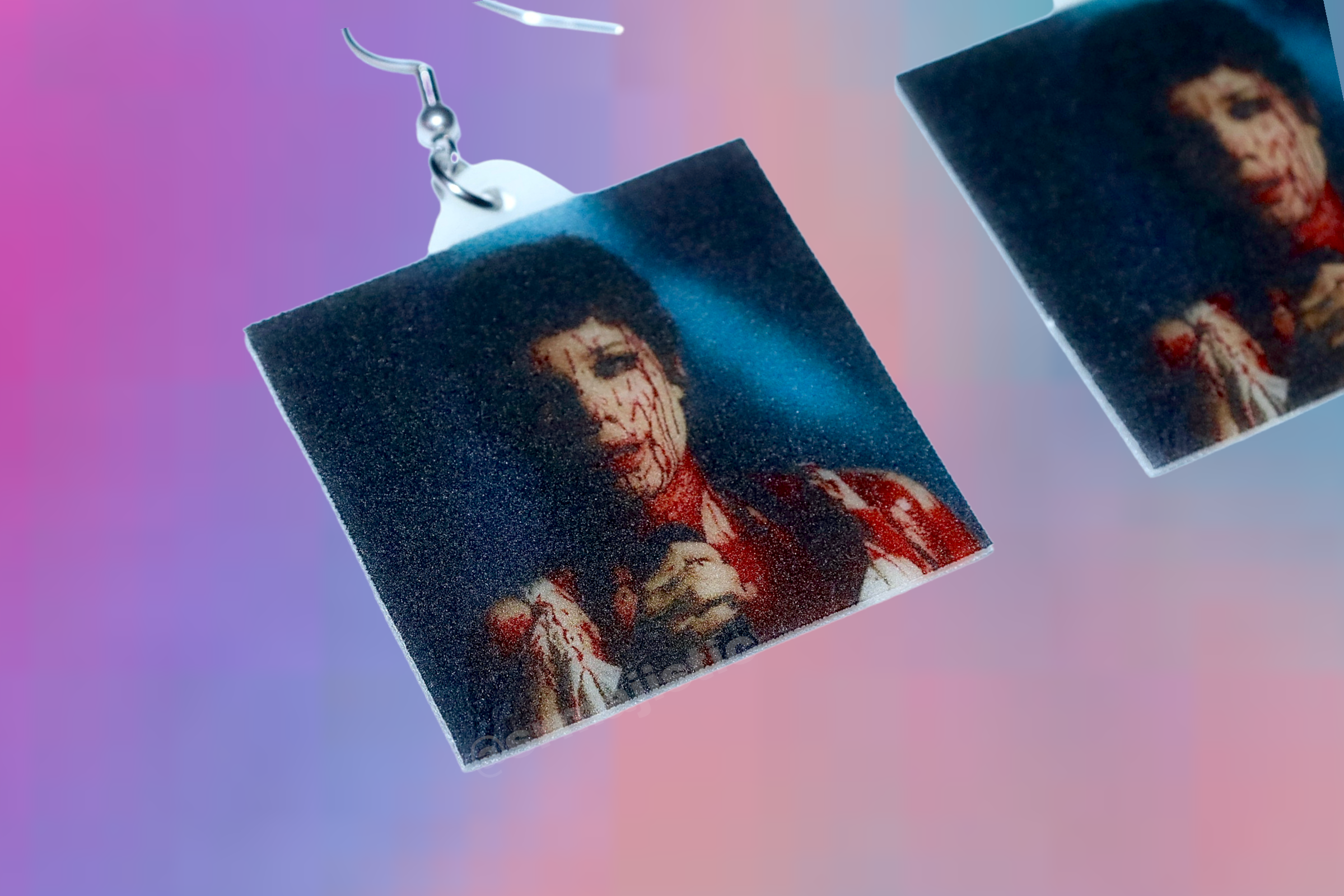 Halsey Covered in Blood Livestream Performance Outfit Handmade Earrings!