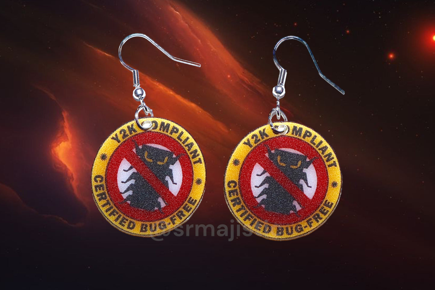 Cyber Y2K Preparation Sticker Styled Handmade Earrings!