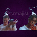 Scream Movie Stu and Billy Characters Detailed Handmade Earrings!