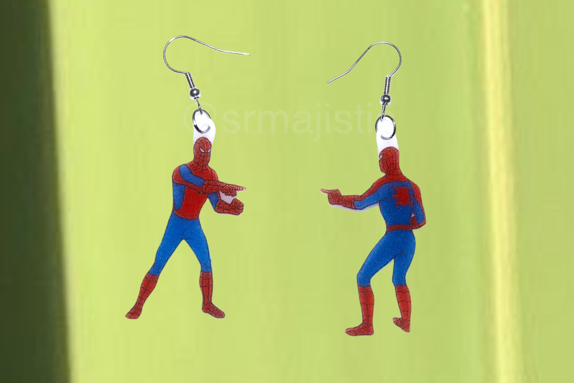 Spiderman Double Vision Meme Handmade Earrings!