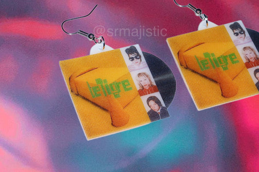 Le Tigre Self Titled Vinyl Album Handmade Earrings!