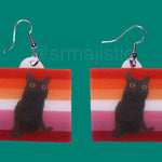 Jinx says Gay Rights cute pride flag detailed Handmade Earrings!