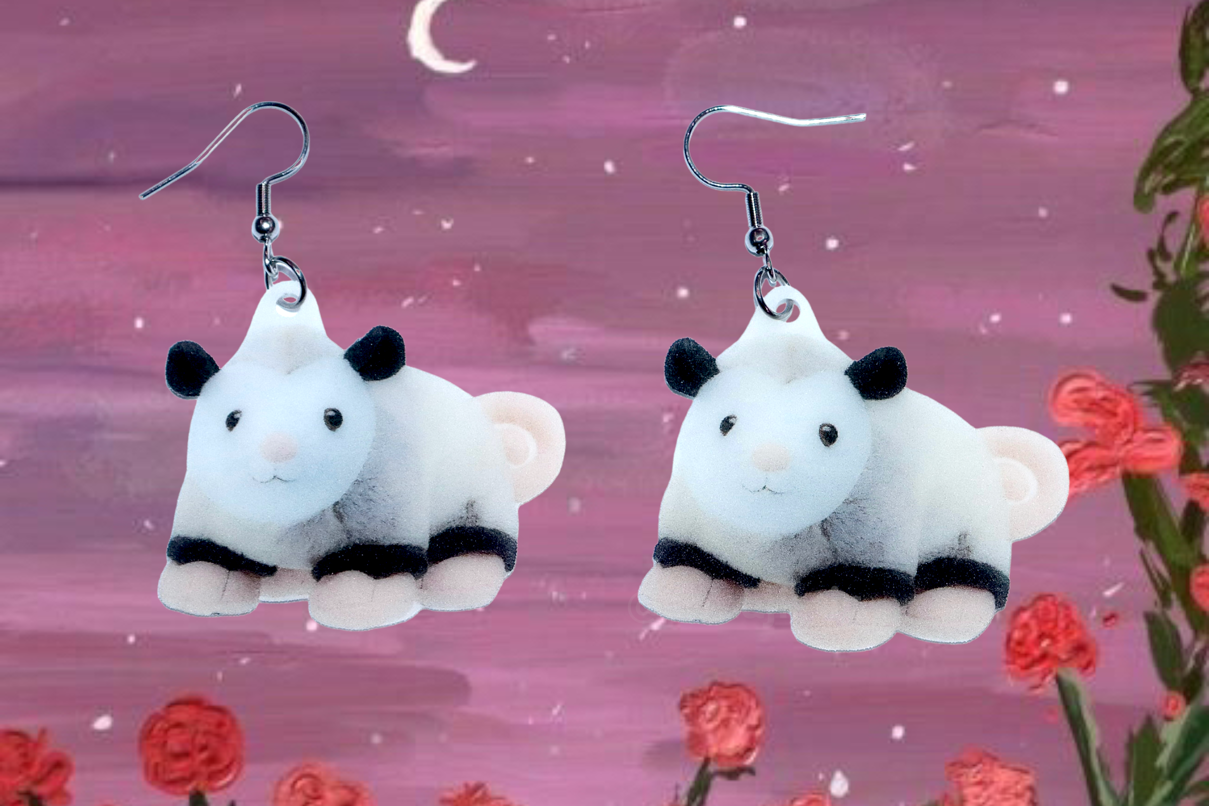 Build a Bear Opossum Cute Handmade Earrings!