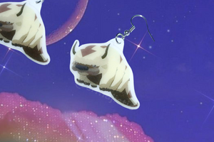 Appa from Avatar the Last Airbender Cute 2D detailed Handmade Earrings!