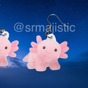 Build a Bear Axolotl Plush 2D Character Handmade Earrings!
