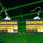 Best Buy Y2K Remember Sticker Handmade Earrings!