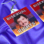 Pedro Pascal Bisexual Rights Flame Pride Flag Handmade Earrings!