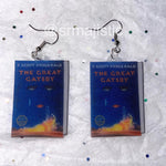 The Great Gatsby book 2D detailed Handmade Earrings!