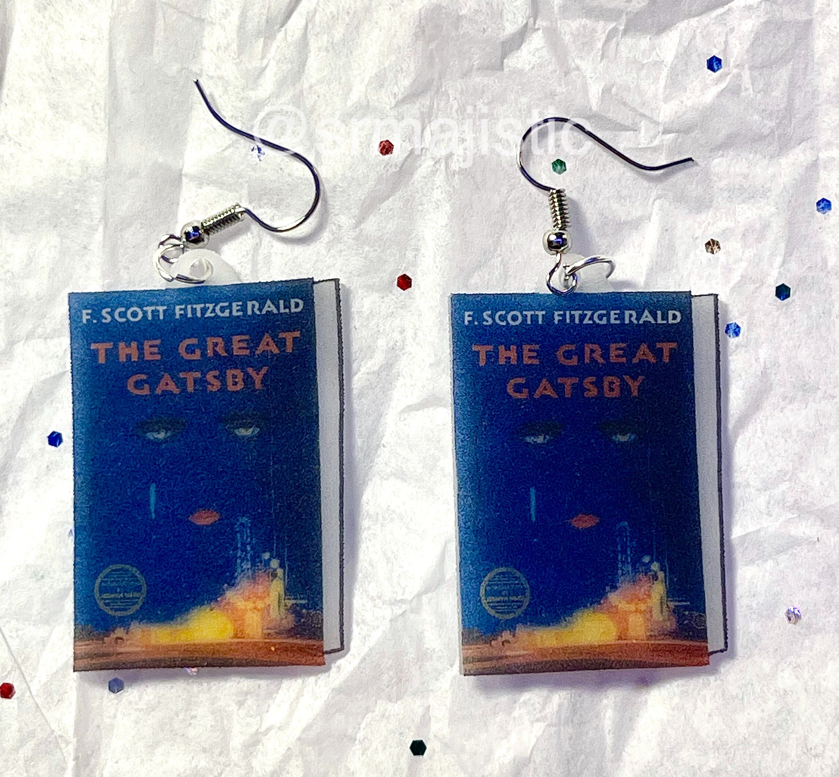 The Great Gatsby book 2D detailed Handmade Earrings!