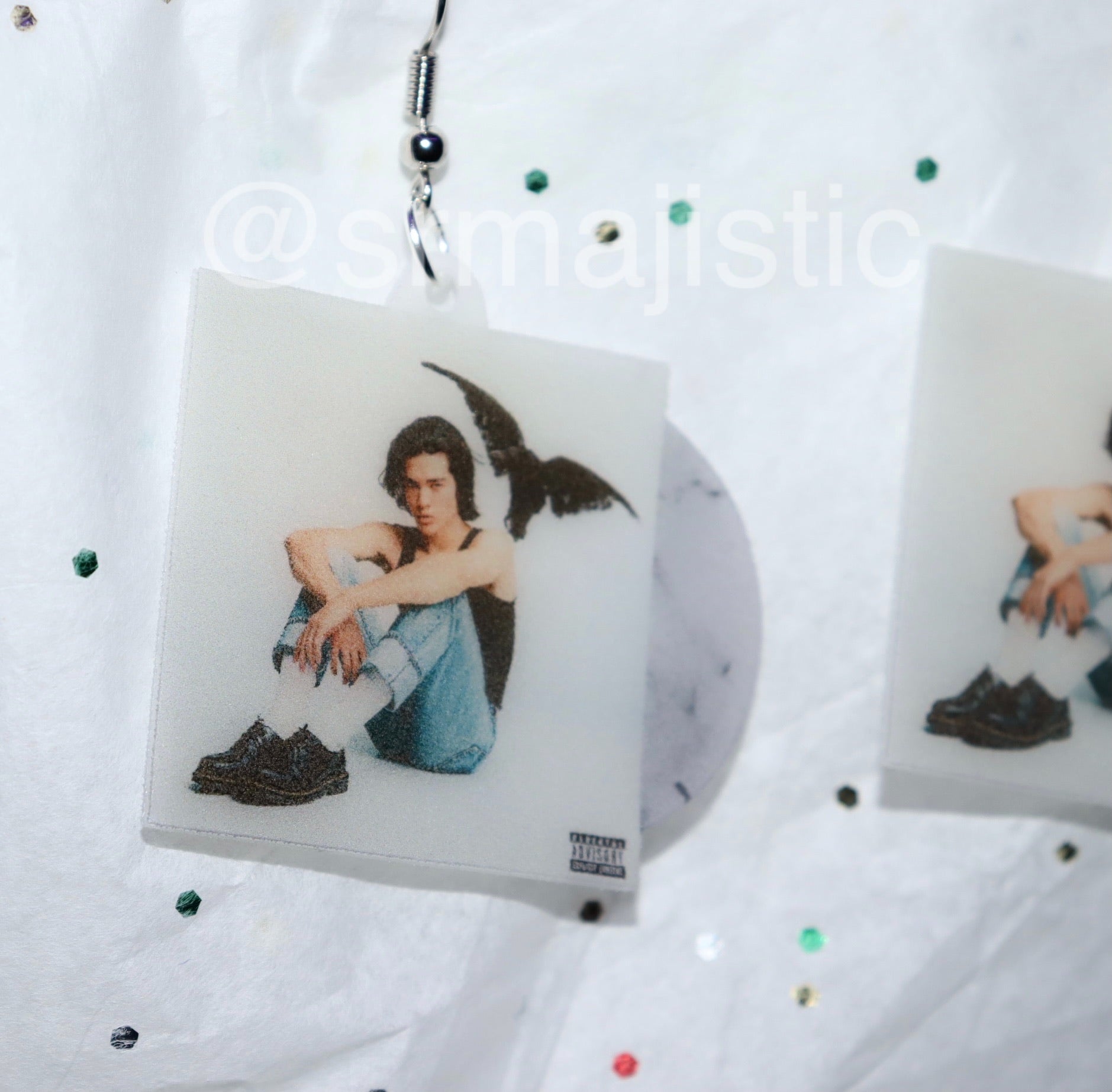 Conan Gray Kid Krow Vinyl Album Handmade Earrings!