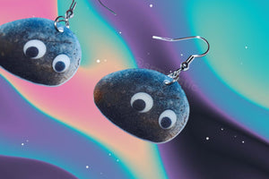 Pet Rock ‘Just Be a Rock’ Everything Everywhere All At Once Character detailed Handmade Earrings!