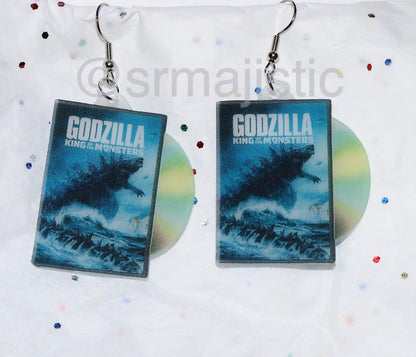 Godzilla King of the Monsters (2019) DVD 2D detailed Handmade Earrings!