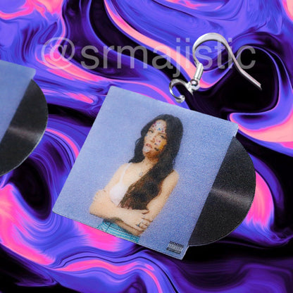 Olivia Rodrigo SOUR Vinyl Album Handmade Earrings!