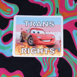Flaming Trans Flag Character Stickers