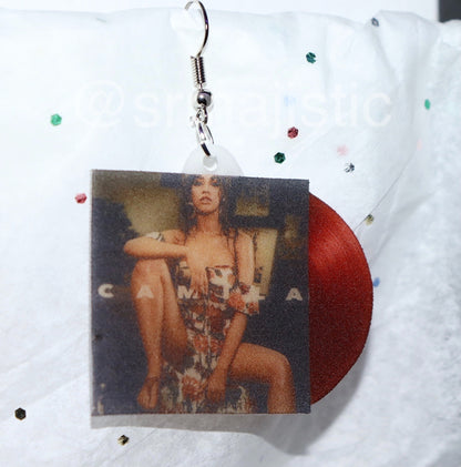 Camilla Cabello Camilla Vinyl Album Handmade Earrings!