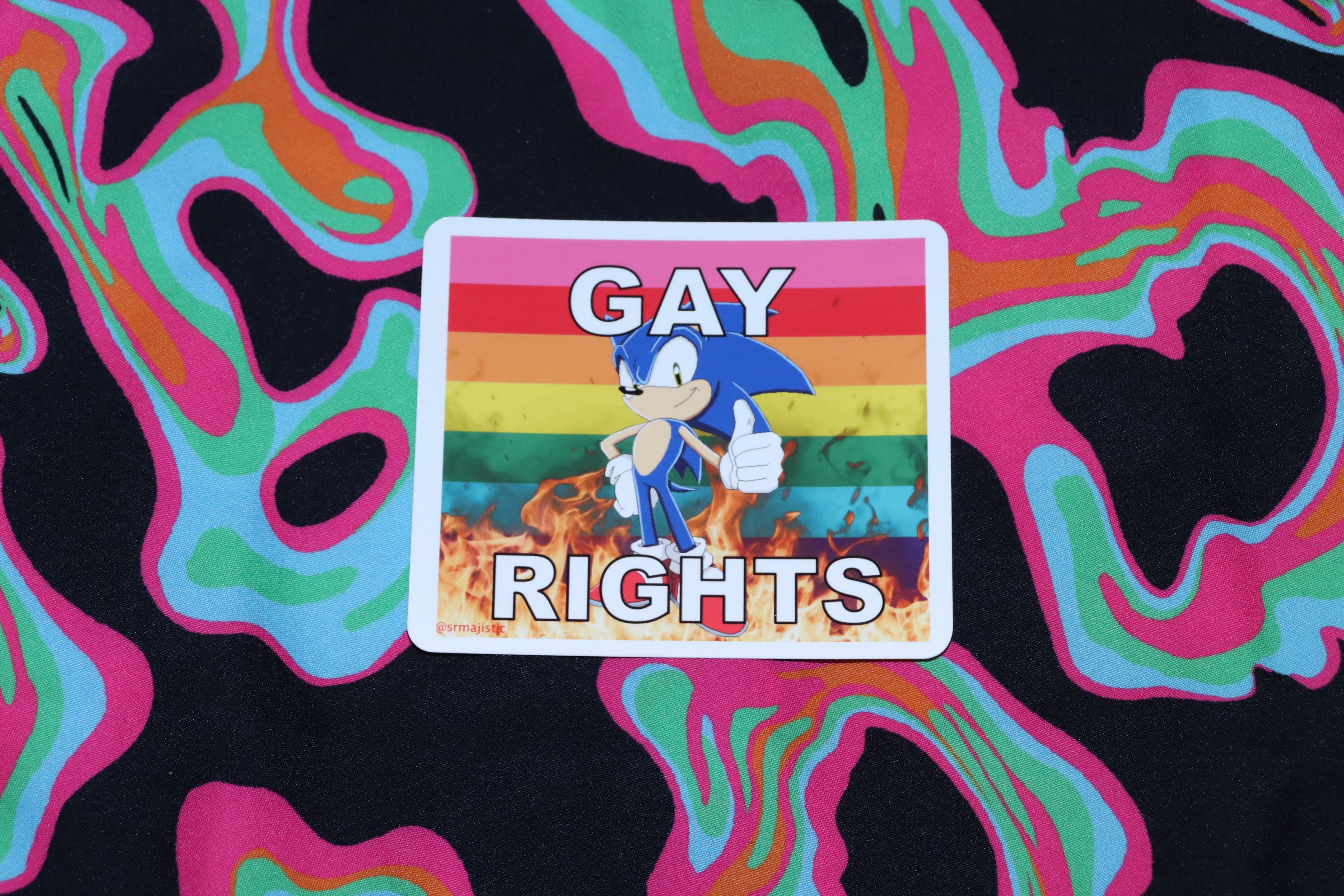 Flaming Gay Flag Character Stickers