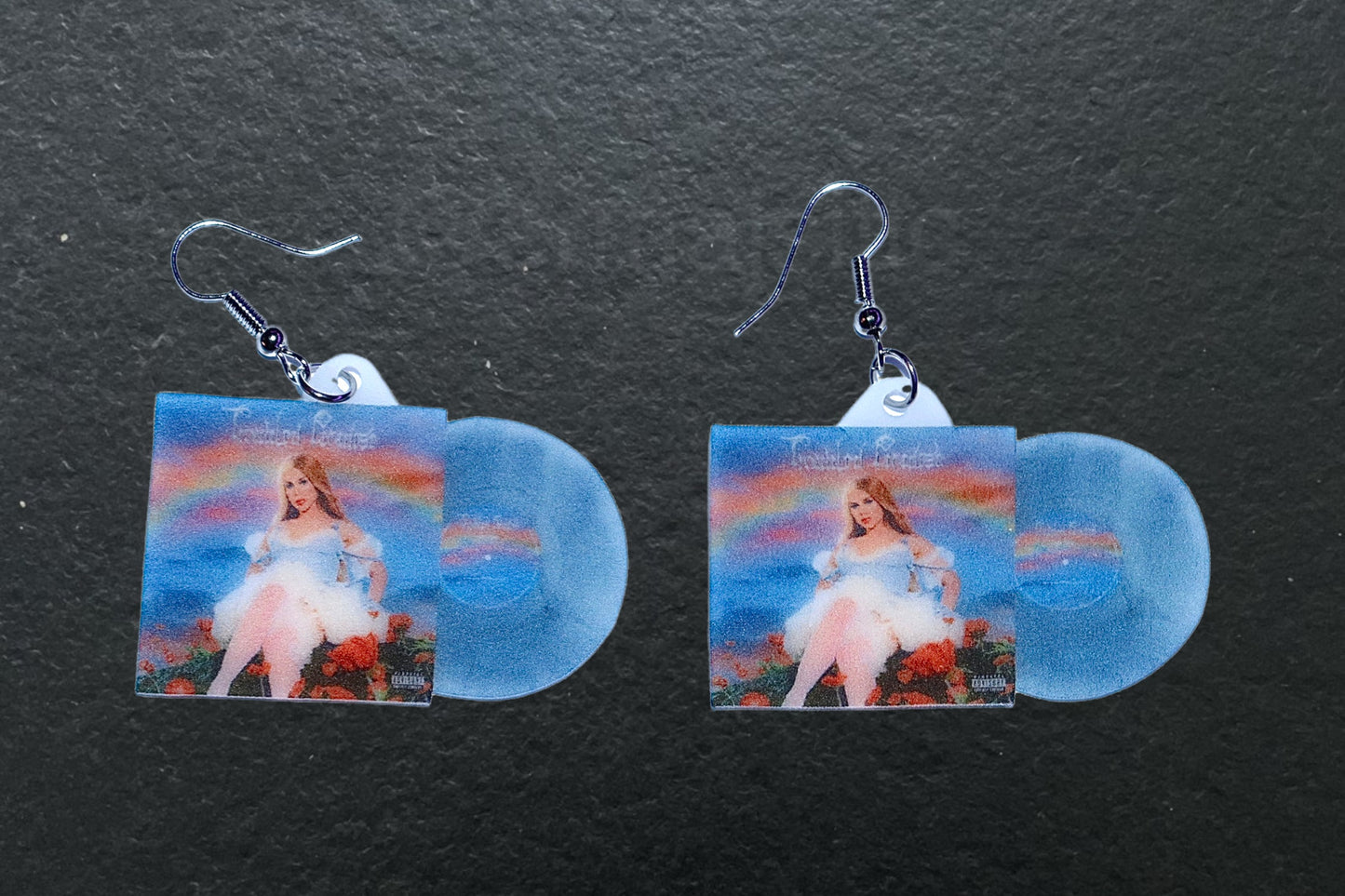 Slayyyter Troubled Paradise Vinyl Handmade Earrings!