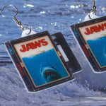 Jaws (1975) Movie VHS Tape 2D detailed Handmade Earrings!