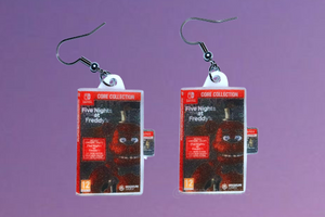 Five Nights at Freddy’s Core Collection Nintendo Switch 2D Game detailed Handmade Earrings!