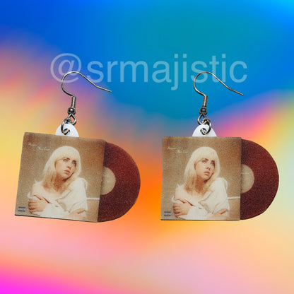 Billie Eilish Happier Than Ever Vinyl Album Handmade Earrings!