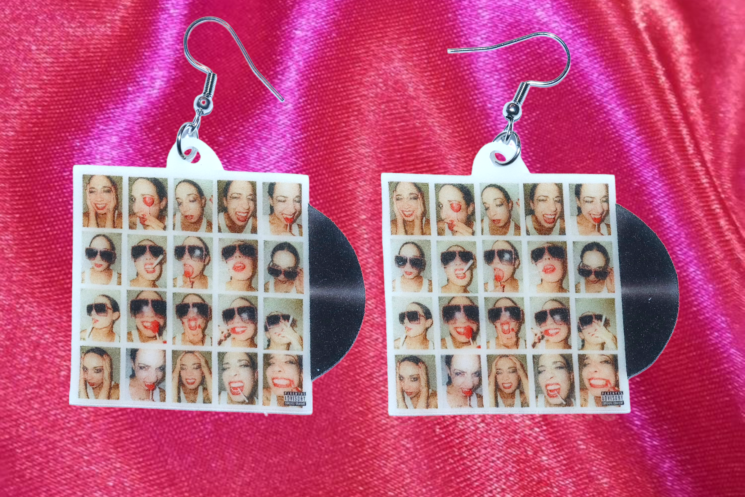 Sizzy Rocket Live Laugh Love Vinyl Album Handmade Earrings!