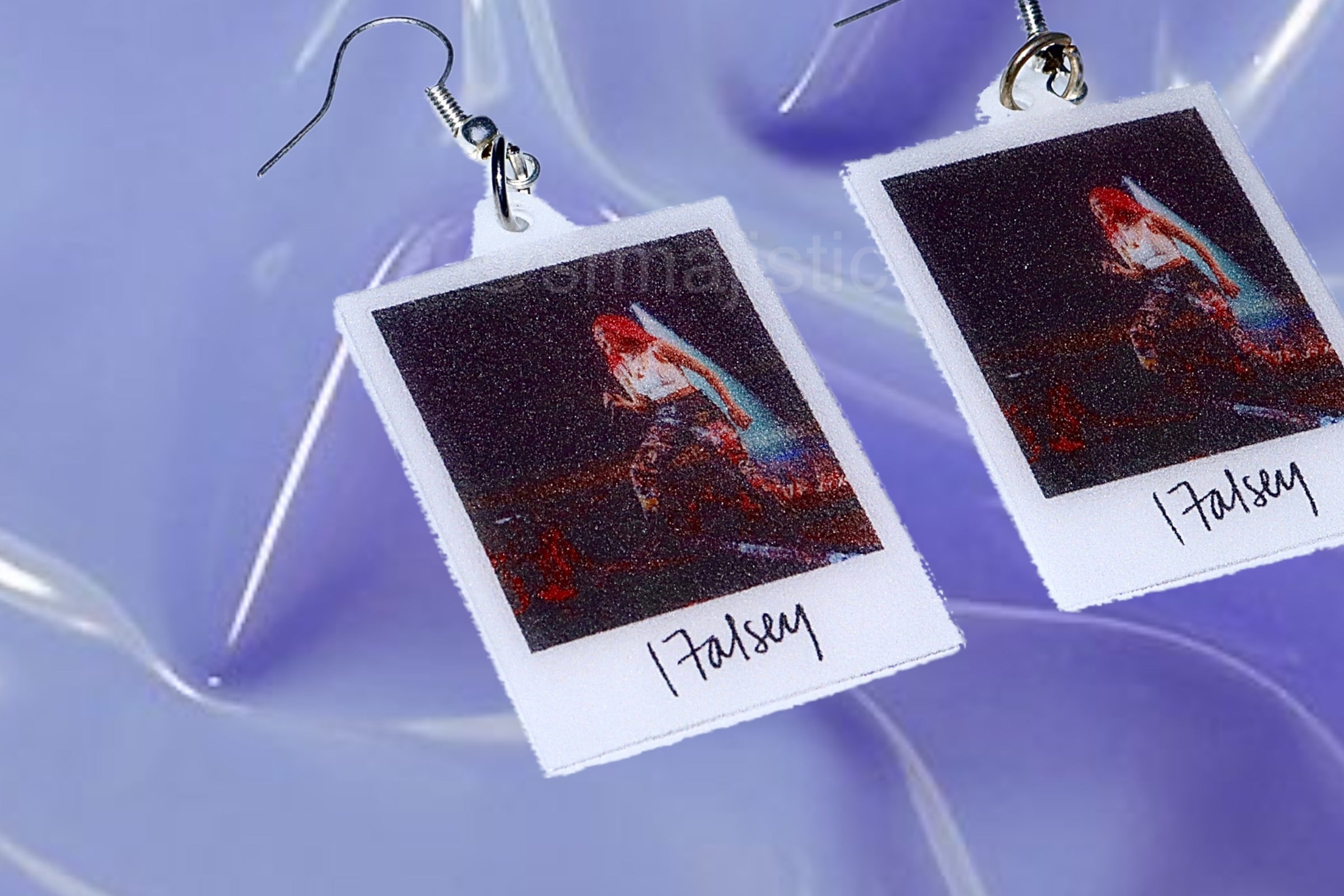 Halsey Signed Polaroid Handmade Earrings!