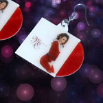Mariah Carey Merry Christmas Vinyl Album Handmade Earrings!
