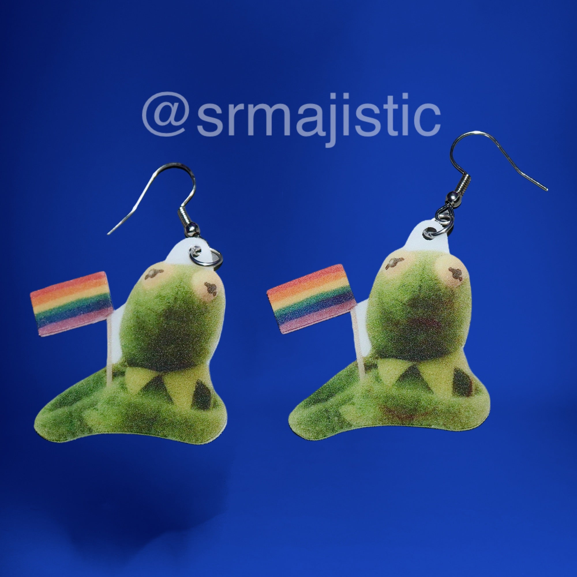 Kermit Says Gay Rights Handmade Earrings!
