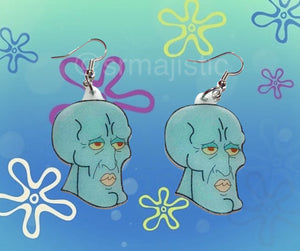 Handsome Squidward Character Handmade Earrings!