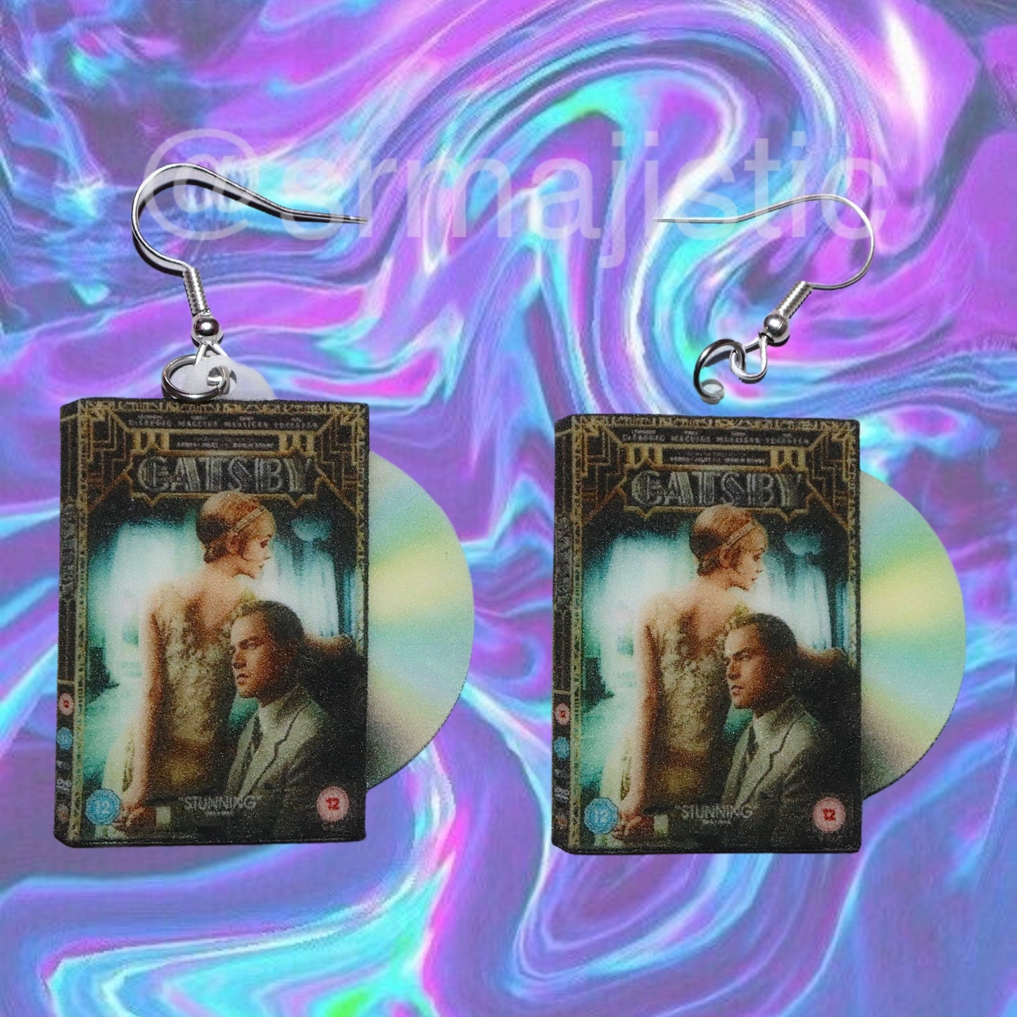 The Great Gatsby (2013) DVD 2D detailed Handmade Earrings!