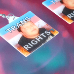 Sal Vulcano Trans Flame Pride Flag Handmade Earrings!