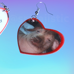 My Beloved Character Locket Hearts 2D detailed Handmade Earrings!