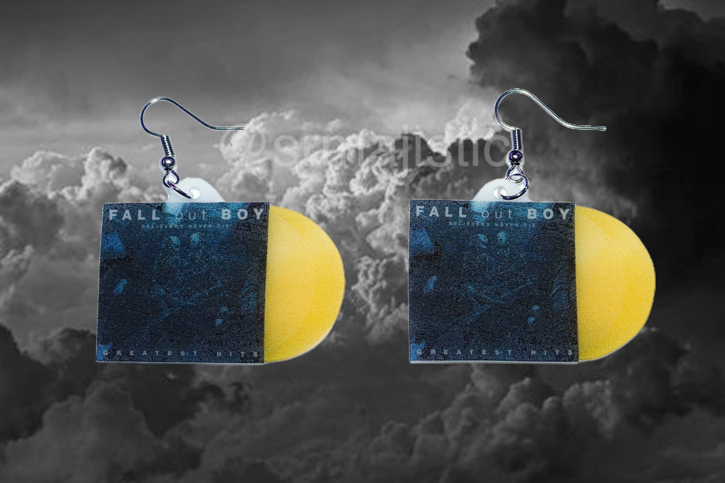 Fall Out Boy Believers Never Die Vinyl Album Handmade Earrings!