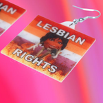 Lisa Rinna M&M Meme Lesbian Flame Pride Flag Handmade Earrings!